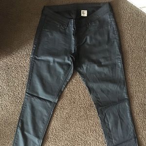 Black Faux Leather H&M Pants